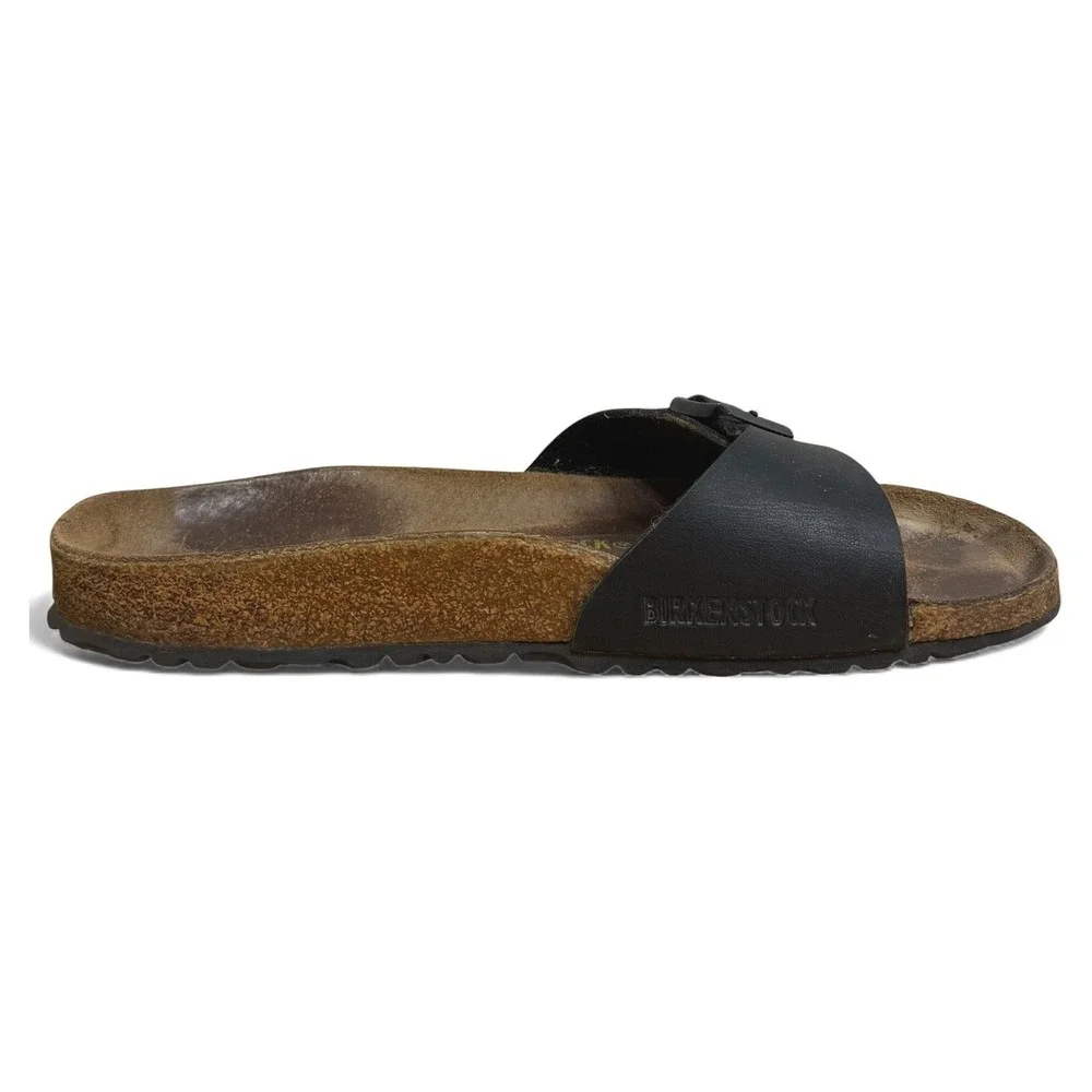 Birkenstock Madrid Sandals Womens EU 38 US 7 7.5 Narrow Black Birko‎ Flor
